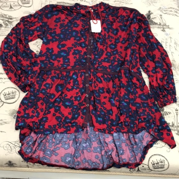 Free People Love Letter Floral Print Tunic - Picture 3 of 9